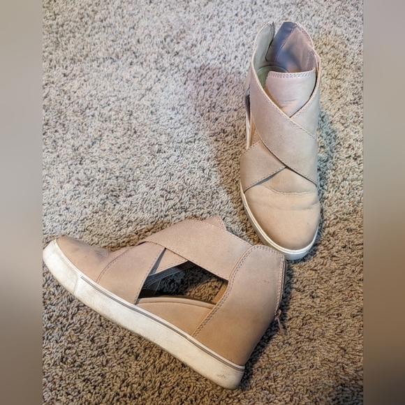 Slip-on Platform Close-toe wedges Zipper back SZ 9 - Picture 7 of 11